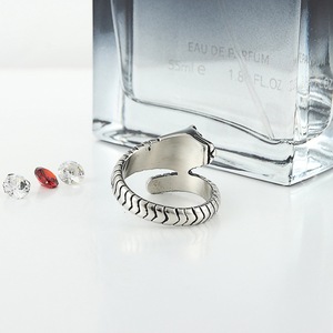 yunnique Stainless Steel <b>Cat</b> <b>Ring</b> Red Eyes Men's Animal Zodiac Jewelry Gift Style - Product Image 4