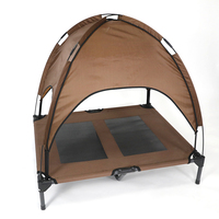 Lit de chien d'extérieur surélevé en tissu Oxford imperméable et anti-déchirure, avec auvent amovible et lavable, taille XL, fabriqué en Chine