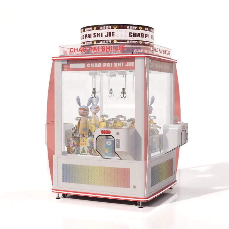Entretenimiento niños mini juguete de peluche máquinas de juego diseño personalizado 4 jugadores grúa garra máquina Arcade