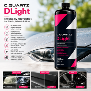 CQUARTZ D-Light 1000ml น้ำยาเคลือบเซรามิก UV สำหรับไฟหน้า PPF และขอบแต่ง ป้องกันน้ำเกาะ ป้องกันเหลือง ทำความสะอาดตัวเองได้ - Product Image 5