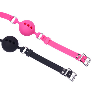 Bavaglio a sfera traspirante in Silicone per restrizioni di schiavitù per adulti gioco sessuale - Product Image 3