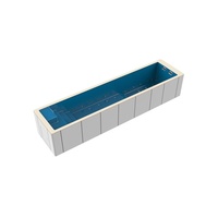 Piscine en conteneur FRP Magic House de 30 pieds avec système de contre-courant, piscine préfabriquée en fibre de verre de luxe de 9,2 m pour hôtel et villa