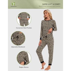 Conjunto de Pijama de Manga Larga para Mujer BambooBud, Ropa de Dormir Suave de Viscosa de Bambú, Ropa de Noche Cómoda, Tallas S-XXL - Product Image 2