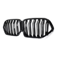 Grille de pare-chocs avant automatique Grilles de course Accessoires de voiture double ligne Grille de rein avant noire brillante pour BMW X6 G06 2224
