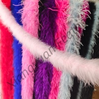 Boa en plumes de marabout douces de 2 mètres, 20-22 g, couleurs teintées, boa en plumes de dinde pour fête, danse, robe, vêtement, accessoires de décoration