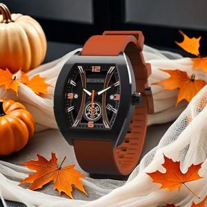 Relojes de Lujo para Hombre en Stock, Nuevo Estilo Tonneau, Función de Fecha, Relojes Mecánicos Automáticos para Hombre con Correa de Goma - Product Image 3