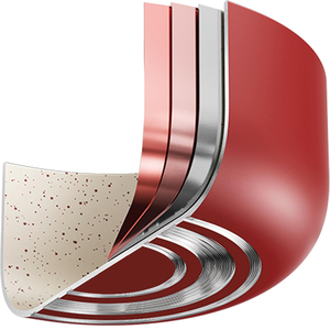 Poêle à frire moderne en céramique antiadhésive en aluminium avec poignée en silicone pour cuisinière à gaz - Product Image 4