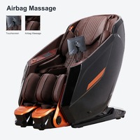 Fauteuil de massage électrique avec massage indépendant des jambes, étirement des chevilles, repose-pieds, rouleaux pour mollets, airbag et fonction Shiatsu inclinable