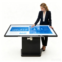 Terminal d'information interactif autonome 65 pouces, Affichage numérique, Tableau blanc intelligent sous Windows, Kiosque de consultation numérique intelligent
