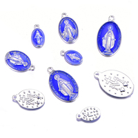 12 pièces Médailles de la Vierge Marie, Chapelets Catholiques, Grands Breloques pour la Fabrication de Colliers et Bracelets DIY