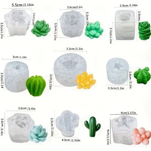Juego de 9 Moldes de Silicona para Suculentas, Hechos a Mano, sin Humo, para Velas Aromáticas, Decoración del <span class=keywords><strong>Hogar</strong></span> y Plantas, Manualidades de Resina DIY - Product Image 5