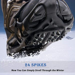 Zapatillas antideslizantes, empuñaduras de Crampon, pinza de tracción de hielo para nieve y hielo, venta al por mayor, 24 dientes - Product Image 3