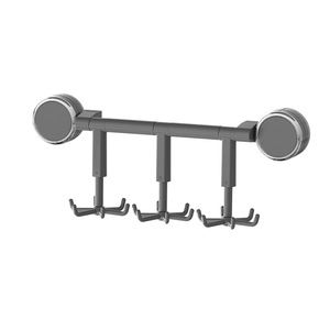 Suction Cup Hook Wall Mounted Storage Rack 360 Degree Rotating Punch Free Kitchen Bathroom Organizer - Product Image 5