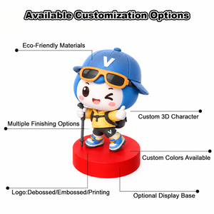 Wholesale Custom Eco-Friendly Soft PVC Bohemian Action Figure <strong>Mini</strong> Art Toy <strong>Doll</strong> Display Base Customized 3D Character Mascot Game - Product Image 3