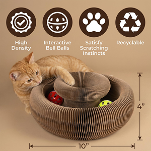 แผ่นข่วนแมวแบบมีลูกบอลในตัว Magic Organ Cat Scratcher Board ของเล่นแมวในร่ม ช่วยเสริมสร้างพัฒนาการทางจิตและร่างกายอย่างเต็มรูปแบบ - Product Image 2