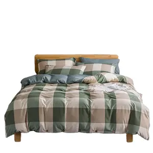 Japanese hot selling 105gsm super quality 4pcs in set Jersey quilt cover bedsheet bedding set