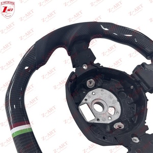 Volant en fibre de carbone sèche Z-ART SVJ avec fil <span class=keywords><strong>orange</strong></span> pour Lamborghini <span class=keywords><strong>Aventador</strong></span> S LP700 LP720 LP740 LP750SV LP770 SVJ - Product Image 4