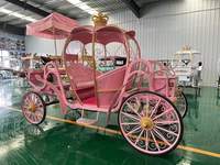 Voiture de location électrique en acier bleu roi, modèle carrosse citrouille