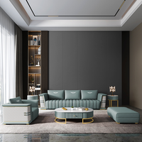 Ensemble de meubles modernes canapés confortables modulaires de luxe canapés de salon sectionnels en cuir Guangdong cuir synthétique 1 ensemble