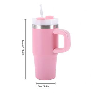 Custom logo 14 oz Children Stainless Steel Tumblers Car Outdoor Sports Travel Mug Gift 14oz Kids Tumbler <b>with</b> Handle and <b>Straw</b> - Product Image 2