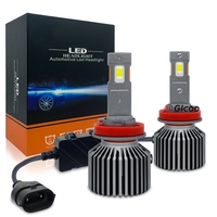 Ampoule de phare de voiture LED GICOO X10 12V 6000K H1 H3 H4 H7 H11 9005 9006 H12 9004 9007 120W 20000 Lumens Nouvelle