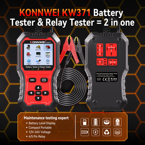 Probador de Baterías de Litio Konnwei KW371, Probador de Relés, Herramientas de Diagnóstico Automotriz, Analizador de Baterías de Auto de 12V y 24V, EFB <span class=keywords><strong>AGM</strong></span> - Product Image 6