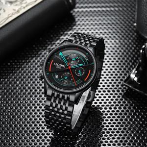 นาฬิกาข้อมือควอตซ์แนวสปอร์ตแฟชั่นเรียบง่ายหน้าปัดกระจกสแตนเลส20มม. - Product Image 6