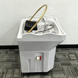 Bac <span class=keywords><strong>de</strong></span> <span class=keywords><strong>lavage</strong></span> et <span class=keywords><strong>de</strong></span> massage mobile pour salon <span class=keywords><strong>de</strong></span> coiffure, avec rangement, pour spa capillaire portable - Product Image 1