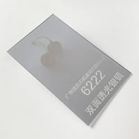 Plexiglas acrylique transparent double face, miroir argenté translucide pour découpe laser, personnalisation, écran LED, miroir argenté