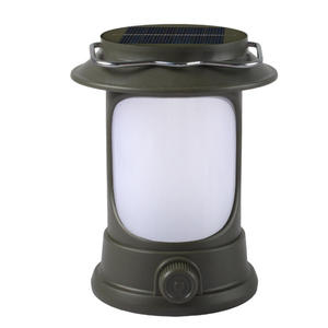 Lanterne LED de camping pliable multifonctionnelle d'extérieur, rechargeable solaire et USB-C, avec gradation progressive rotative, lampe à main et suspendue - Product Image 1
