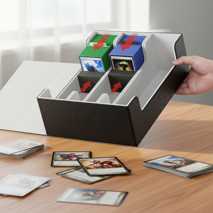   Caja de Almacenamiento de Cartas de Juego de Gran Tamaño, con Esquinas Cuadradas, Impermeable, de Cuero PU y Franela, para Mazos de Cartas Yugioh - Product Image 3