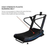 Caminadora Mecánica Curva con Pantalla LED, 1-20 km/h, Máquina para Correr Curva para Gimnasio en Casa, Equipo de Ejercicio Aeróbico y Fitness