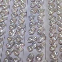 Perles de culture d'eau douce naturelles, perles baroques en vrac, collier de perles d'eau douce, perles véritables, grandes perles baroques, grandes perles Edison en vrac