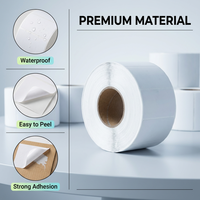 Étiquette adhésive en papier couché imprimée sur mesure, semi-brillante, transfert thermique, en rouleau, imperméable, résistante à l'huile, pour emballage alimentaire