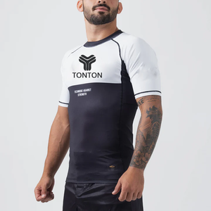 Tonton Fight No Gi Mma Perform Compress T-Shirt Homme Bjj Gi Jiu Jitsu Personnalisé À Manches Courtes Rashguard En Gros Hommes Rash Guard - Product Image 6