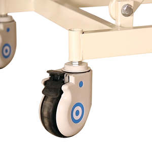 공장제 S자형 스테인리스 가드레일 수동 의료용 침대 이동식 3기능 가정 간호 병원 클리닉 침대 내구성 금속 - Product Image 6