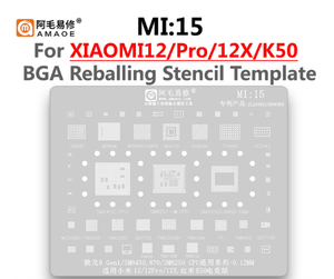 Amaoe BGA Reballing Solder Stencil Plant Tin Net para Xiaomi 10 11 12 ultra <span class=keywords><strong>Redmi</strong></span> K20 K30 Note CPU MI8 9 10 11 12 13 14 15 16 - Product Image 3