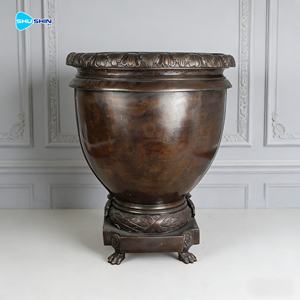 مزهرية تمثال برونزي عتيق مصبوب حسب الطلب، تمثال ملاك فاخر وشخصية كلاسيكية، هدية لديكور الممتلكات الخارجية - Product Image 5