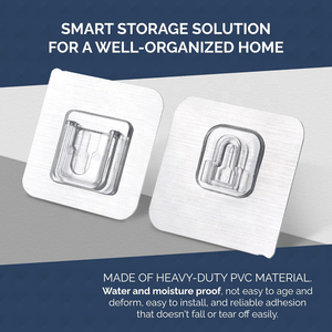 Manufacturer Wholesale PVC Eco-Friendly <b>Wall</b> Mounted Double-sided Buckle Snap Button with Nano Hook for Hanging <b>Clothes</b> - Product Image 2