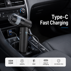 Portable 6000Pa Cordless Handheld Vacuum Cleaner 50W Rechargeable <b>Car</b> Vacuum Air Duster <b>Blower</b> for <b>Car</b> & Camping Type-C OEM ODM - Product Image 6