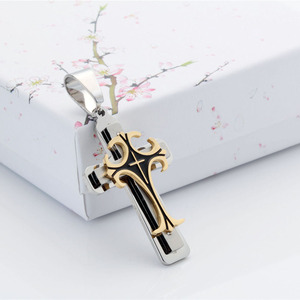 <b>Cross</b> Pendant Necklace Stainless Steel Unisex Fashion Jewelry Gift - Product Image 4