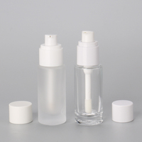 OMI botol kosmetik kaca silinder, botol semprot untuk riasan cair Foundation dan Concealer kaki besar Doe