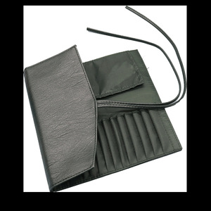 Cosmetic Brush Holder Storage Bag 5-15 Hole Portable <b>Makeup</b> Tool <b>Case</b> Solid Color With Soft Handle For Everyday Use - Product Image 1