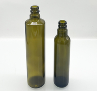 Bouteilles en verre ambré carrées personnalisables avec bouchon à vis de qualité alimentaire, tailles 250 ml, 500 ml, 750 ml, pour huile d'olive de cuisine avec diffuseur à bâtonnets