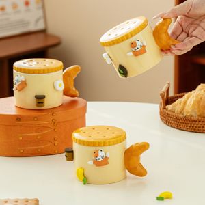 แก้วเซรามิคลายการ์ตูนสาวน่ารัก Lelyi พร้อมฝาปิด แก้ว<span class=keywords><strong>กาแฟ</strong></span>ดีไซน์สร้างสรรค์ สวยงามมีสไตล์ - Product Image 1