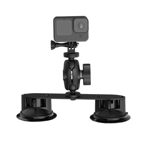 Soporte de Ventosa Doble ABS para Parabrisas de Coche, Soporte para GoPro Hero 14 Mission <span class=keywords><strong>1</strong></span>/<span class=keywords><strong>DJI</strong></span> <span class=keywords><strong>Osmo</strong></span>/Insta360 y Otras Cámaras de Acción - Product Image 1