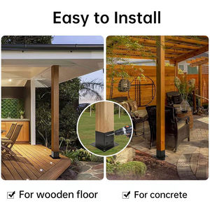 Base de poteau en <span class=keywords><strong>bois</strong></span> 4x4 métal acier au carbone <span class=keywords><strong>plaque</strong></span> galvanisée support de poteau de clôture Base d'ancrage pour béton - Product Image 6