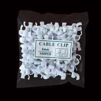 Attaches de câble en forme de C plates et rondes avec clou en acier, attaches de câble en plastique PE, support de câble pour gestion des câbles