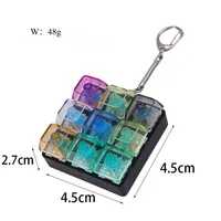 Porte-clés clavier coloré avec mini interrupteur mécanique, chaîne de sac décorative, porte-clés multicolore, tactile, anti-stress, cadeau gaming