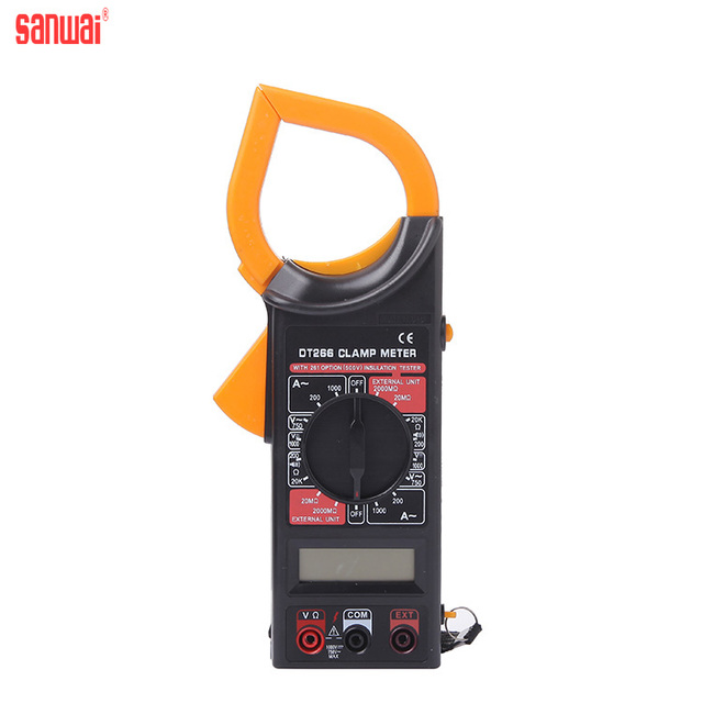 Factory Supply Low Price Professional 3 1/2 Digits 2000 Counts Digital Clamp Meter DT266 with Manual